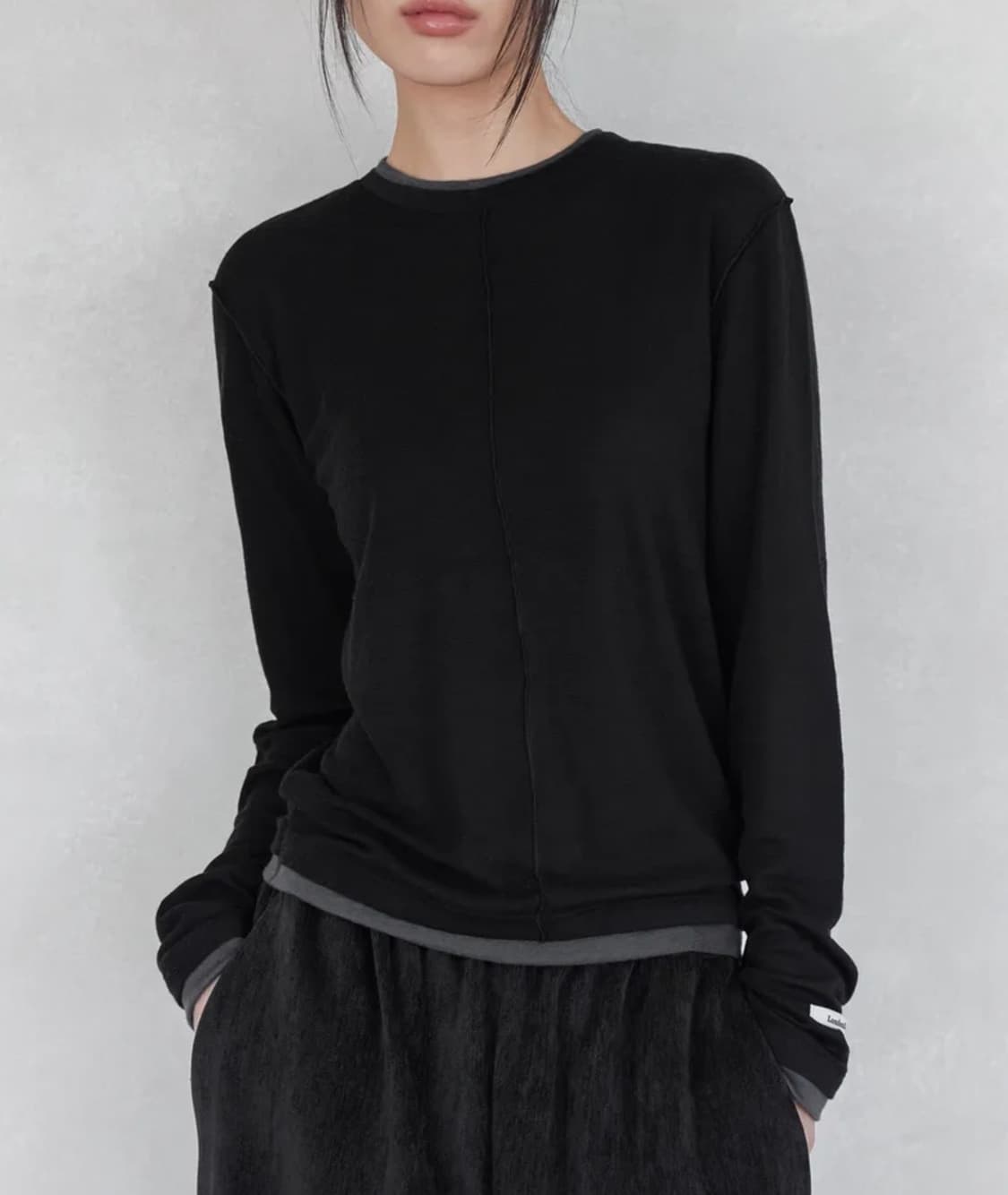 런던다다 롱슬리브 LABEL INCISION LONG SLEEVE T-S 상품이미지4