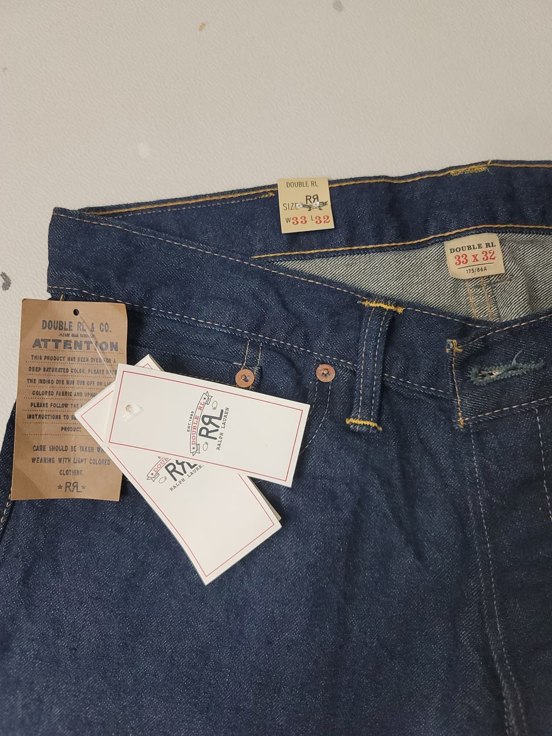 더블알엘 RRL 로우스트레이트 셀비지진(원워시) 상품이미지3