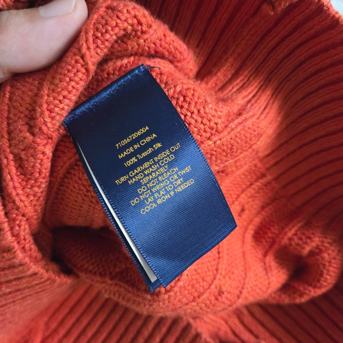 POLO RALPH LAUREN SILK 100% Cable Knit 상품이미지8