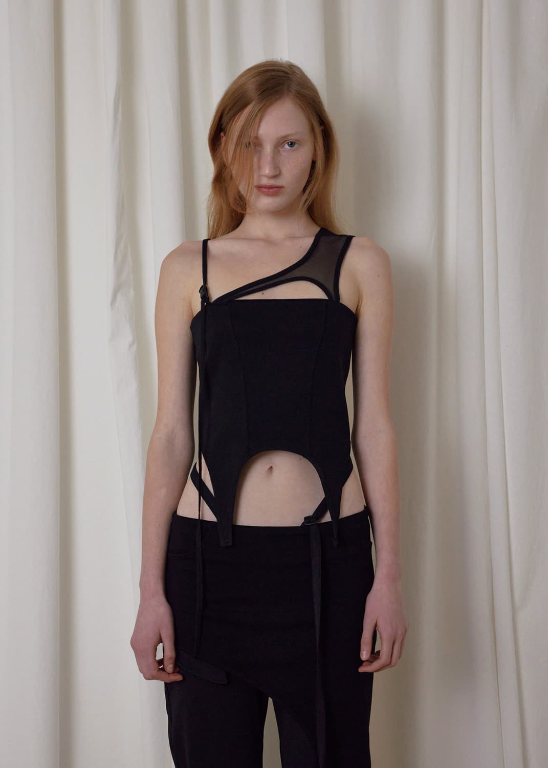 보헤미안서울 CORSET MESH SLEEVELESS 상품이미지1
