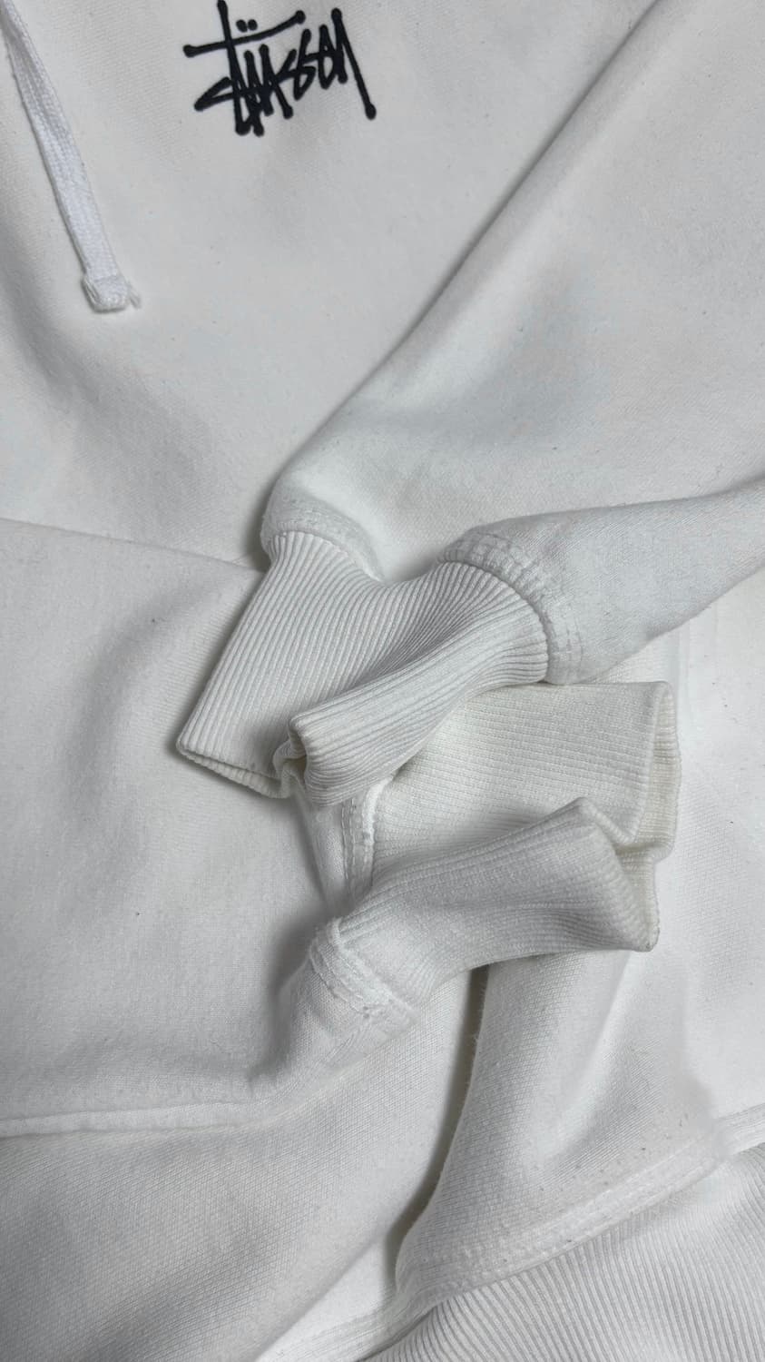 스투시 베이직 후드 화이트 상품이미지4