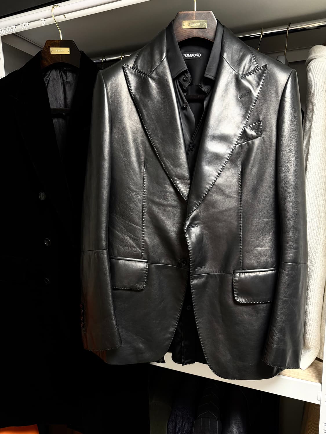 (명작,강추👍)톰포드 사토리얼 레더 블레이져 자켓 상품이미지6