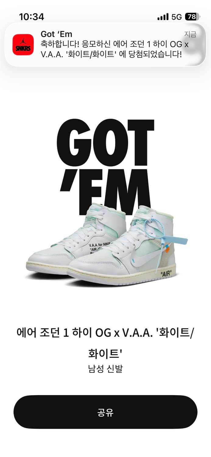 조던1하이 OG x V.A.A. 255 상품이미지1