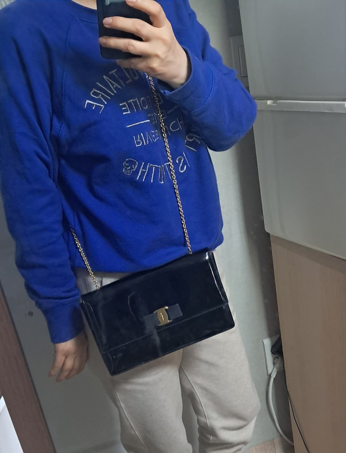 정품 페라가모 지니백 블랙 체인 미니백 가방 상품이미지9