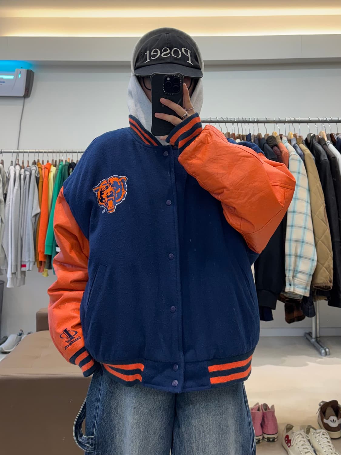 90s 로고어슬레틱 NFL 시카고 베어스 바시티 자켓 상품이미지8