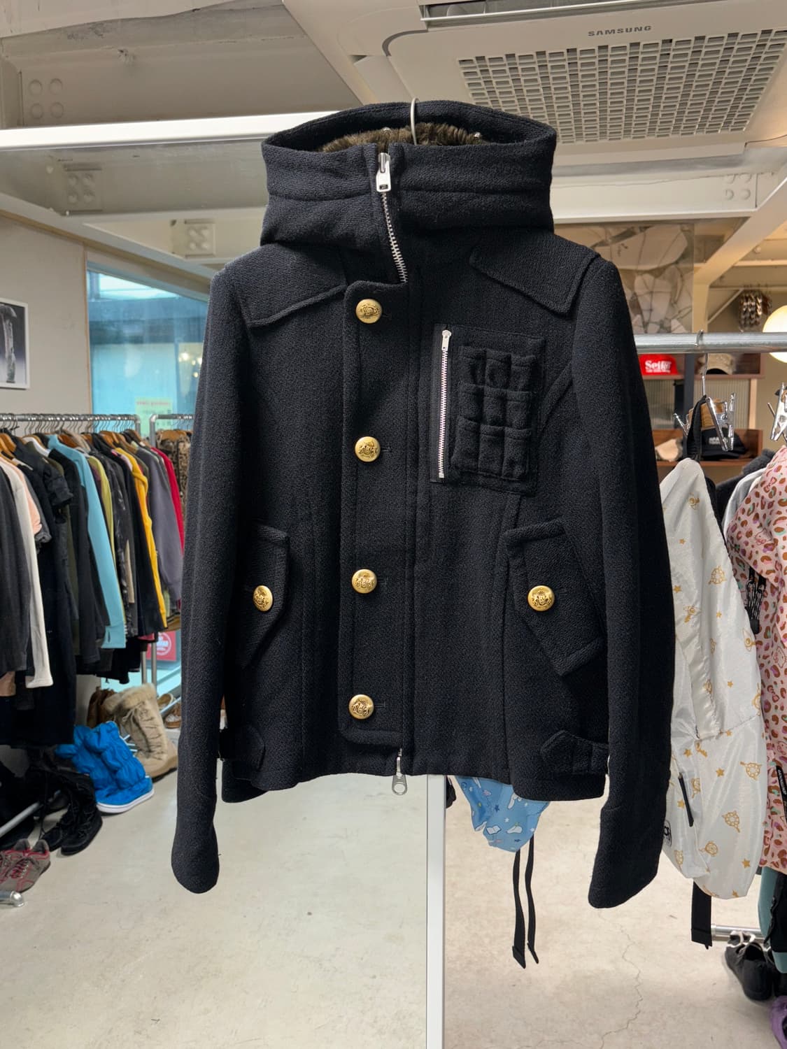 스나오 쿠와하라 울 후드자켓 상품이미지2