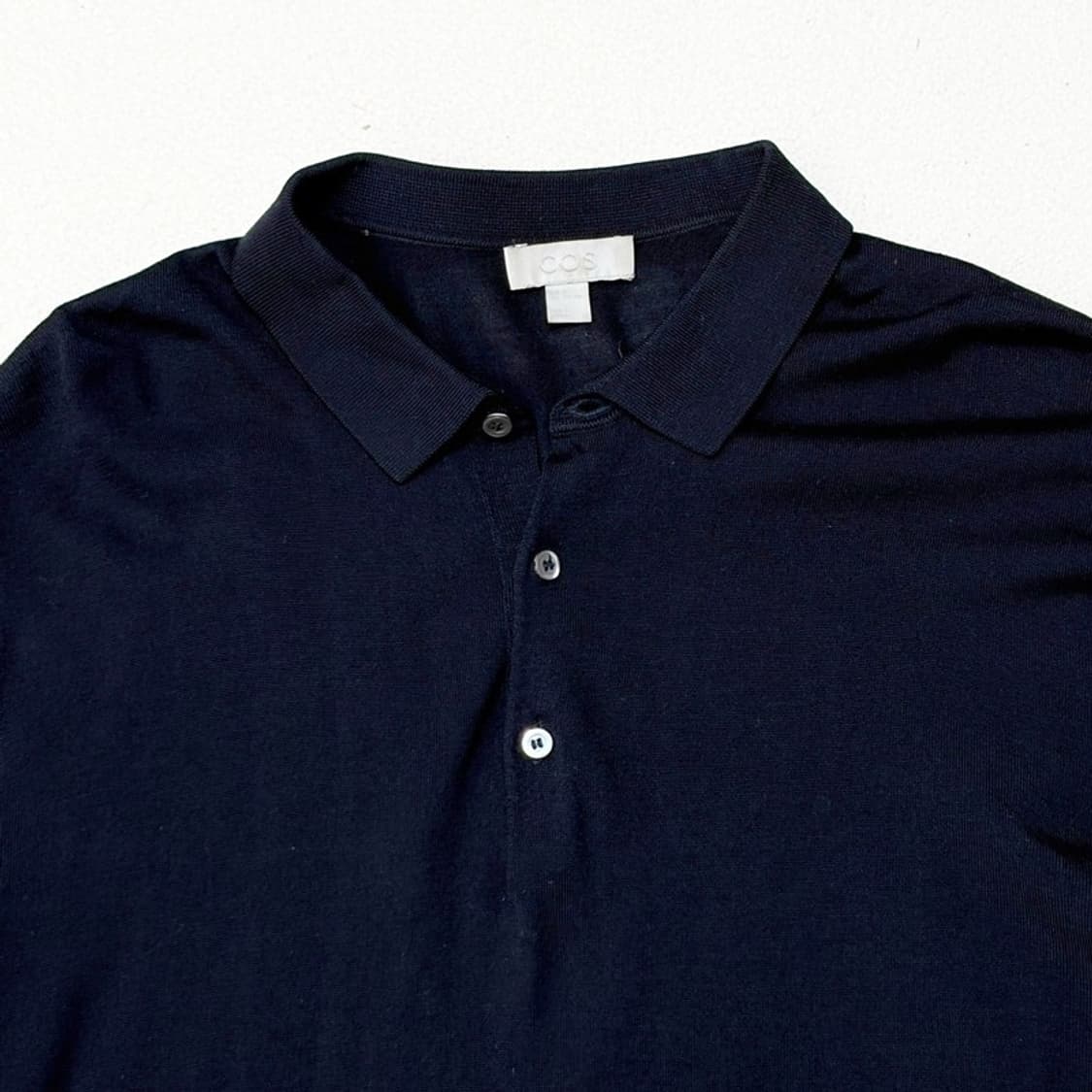 COS 네이비 울 PK셔츠 M 상품이미지3