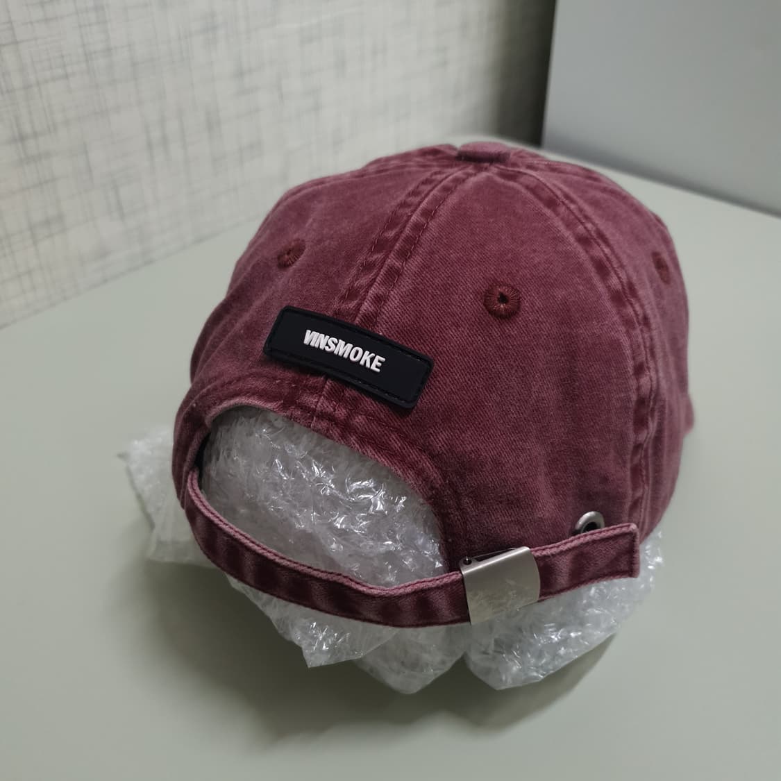 빈스모크 OV 워싱 볼캡 모자 버건디 희귀 상품이미지4