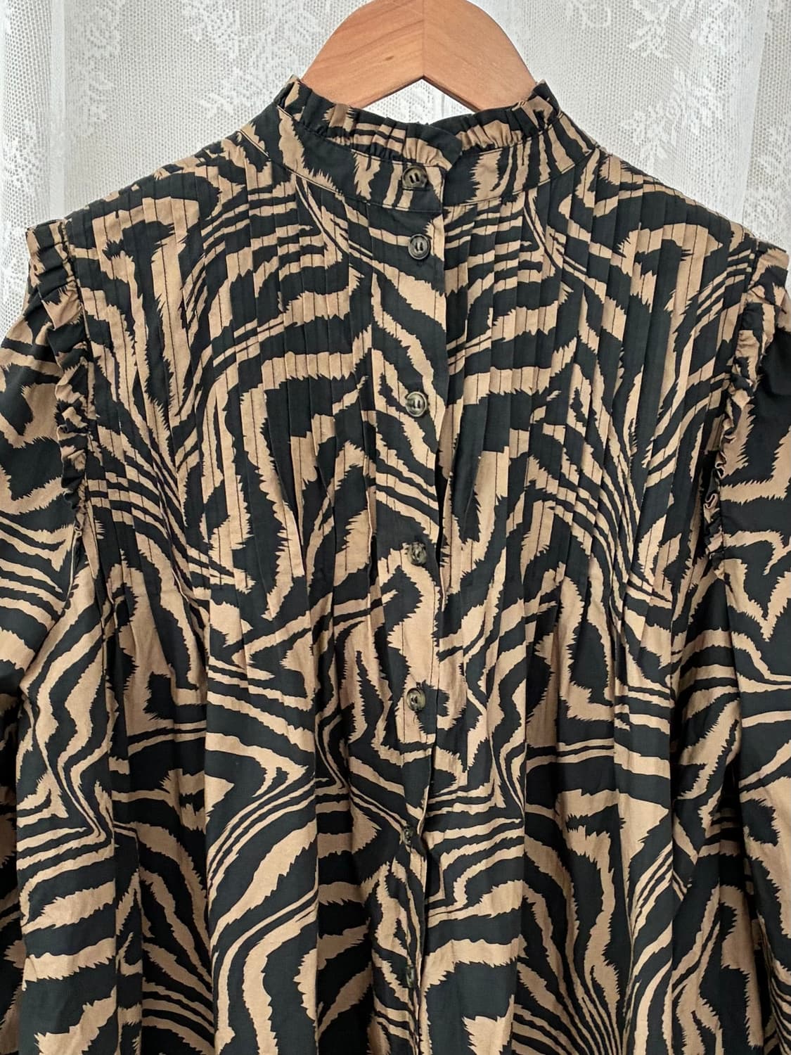 36) 가니 GANNI 지브라 패턴 미니 원피스 상품이미지4