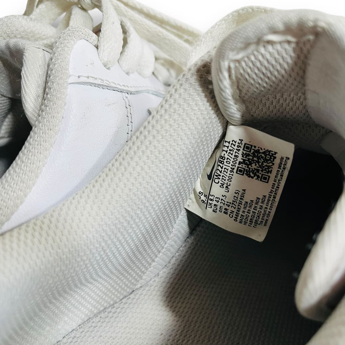 나이키 에어포스 1 로우 화이트 슈즈 (275) 상품이미지10