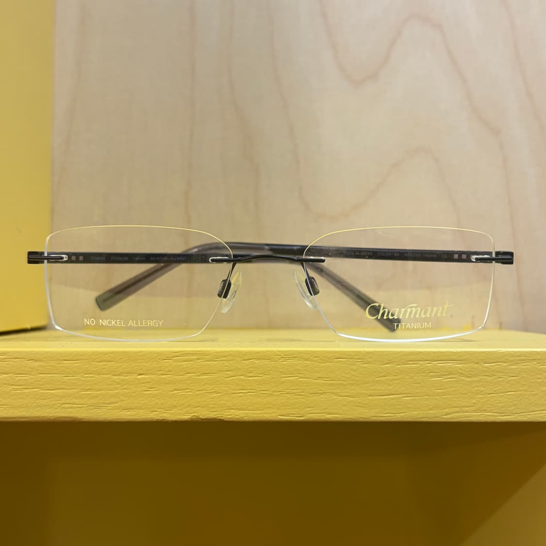 샤르망 CH8348E BK 티타늄 초경량 무테 안경 상품이미지3