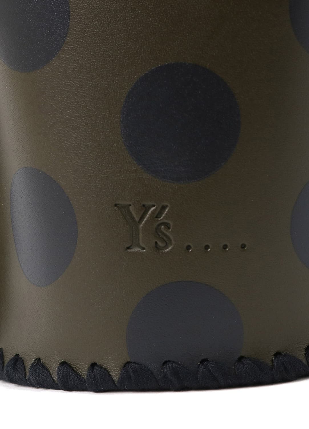 요지야마모토 25ss 도트 버킷백/카키 상품이미지3