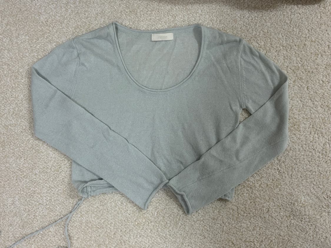 [리에뜨 Riette] 샌디 유넥 니트 (소라) 상품이미지4