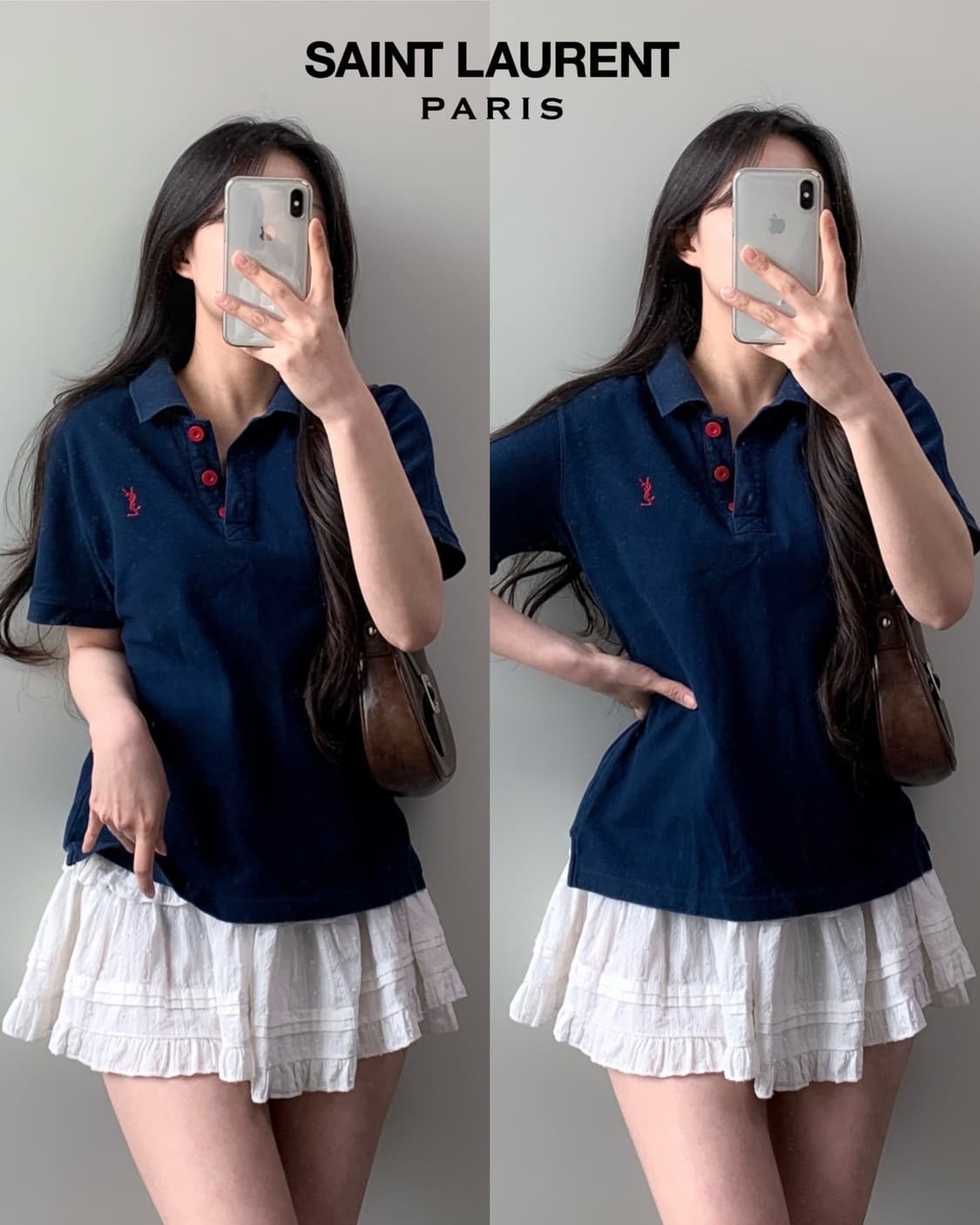 입생로랑 반팔 카라티  상품이미지1