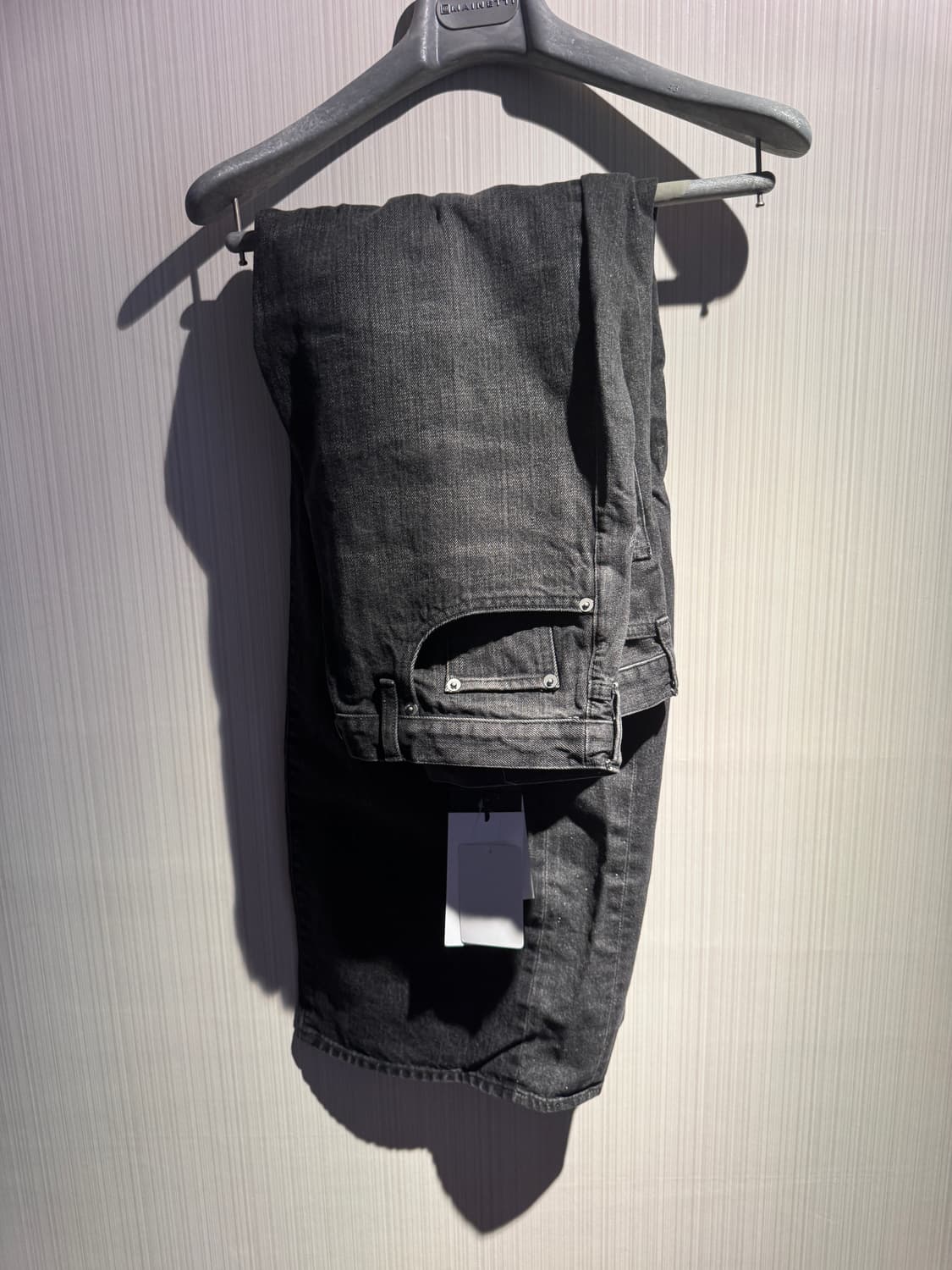 Ssstein deformation wide denim black L 상품이미지2