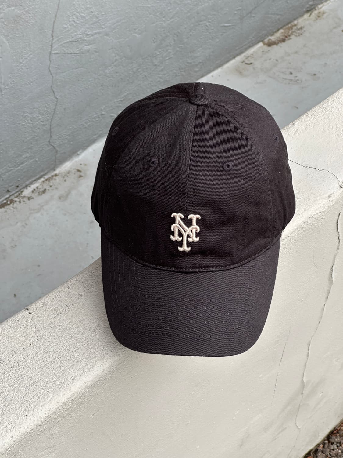 [F] MLB 엠엘비 뉴욕메츠 로고 차콜그레이 볼캡 모자 상품이미지1