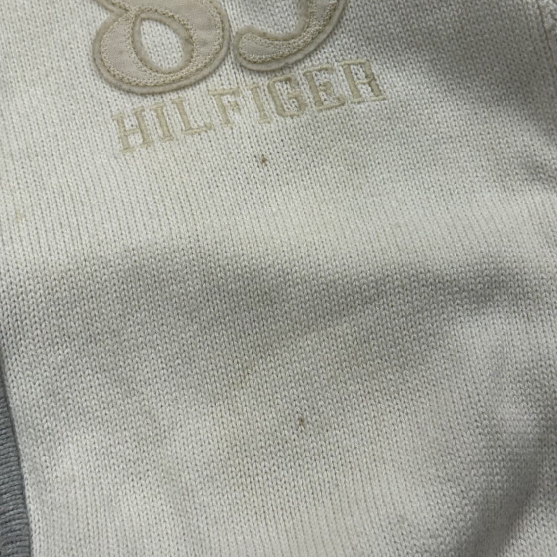타미힐피거 화이트 그레이 니트 집업  상품이미지10