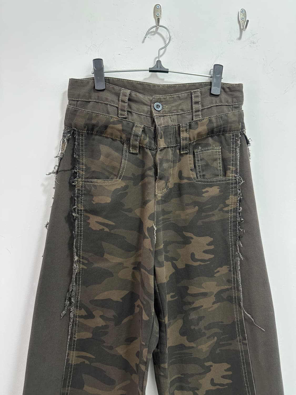 Camo fake layered high waisted destroyed 상품이미지6