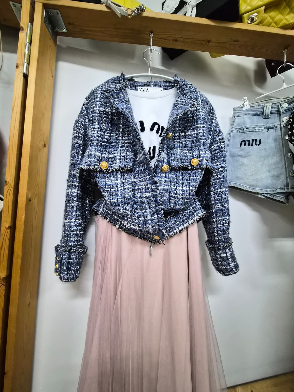 자라 아방 트위드 점퍼 상품이미지2