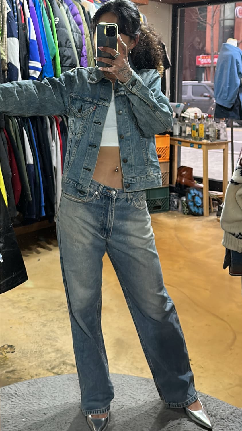 리바이스 중청 와이드 팬츠 상품이미지1