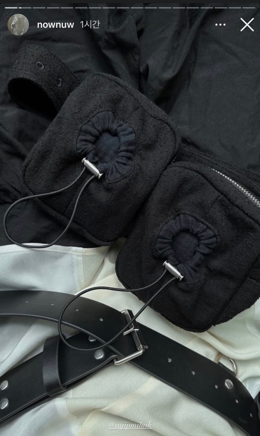 수집미학 벨트백 블랙 상품이미지3