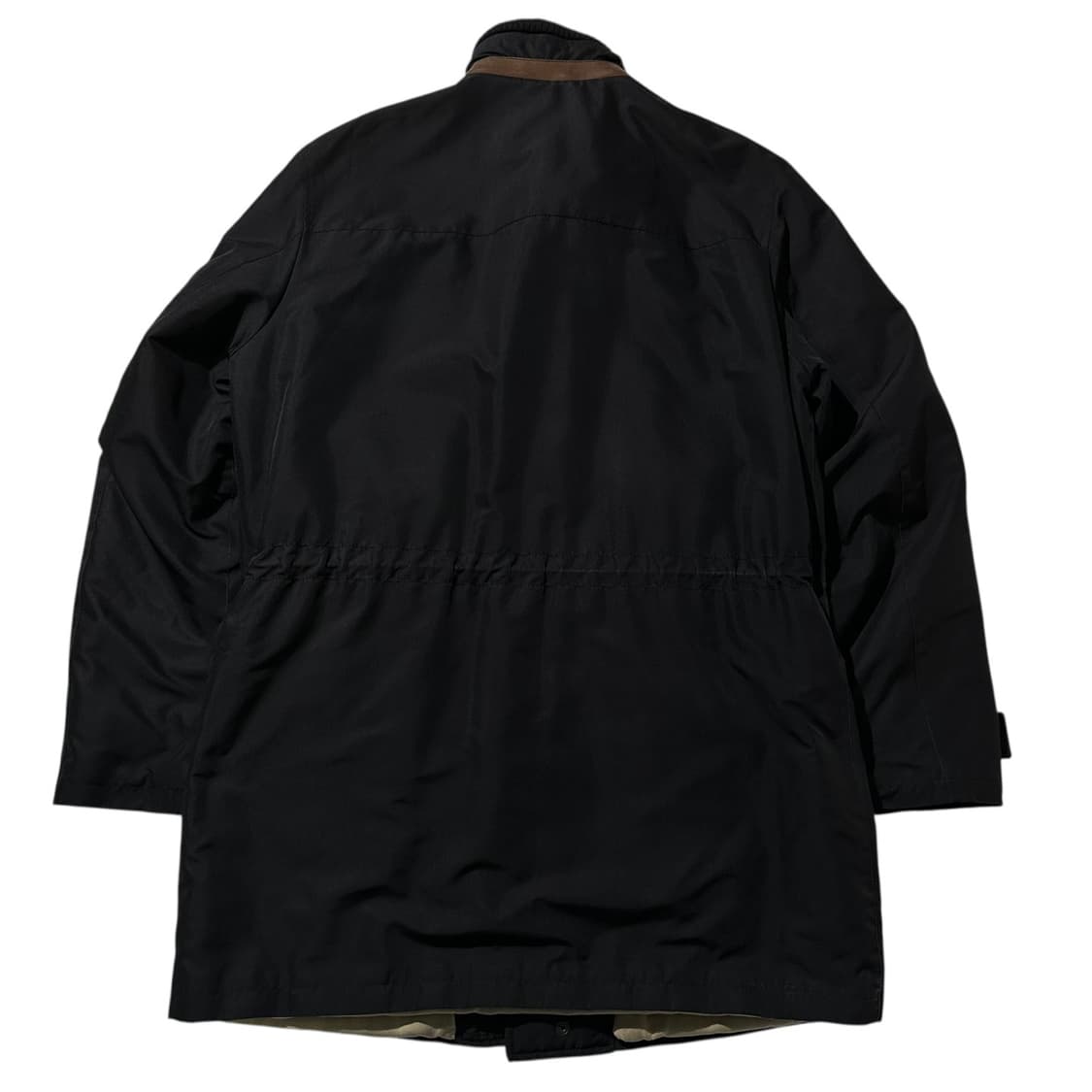 란스미어 레더 트림 싱글 집업 자켓 블랙 상품이미지3