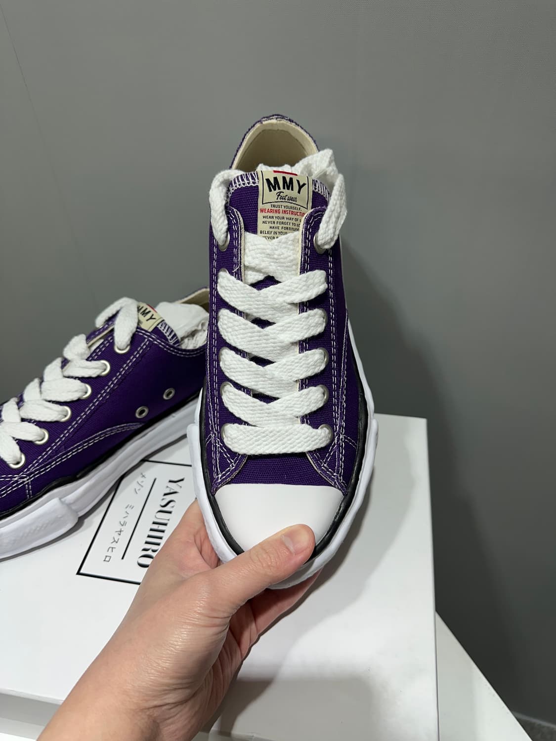 (정품/새상품) 미하라 야스히로 퍼플 피터슨 OG솔 캔버스 스니커즈 상품이미지4