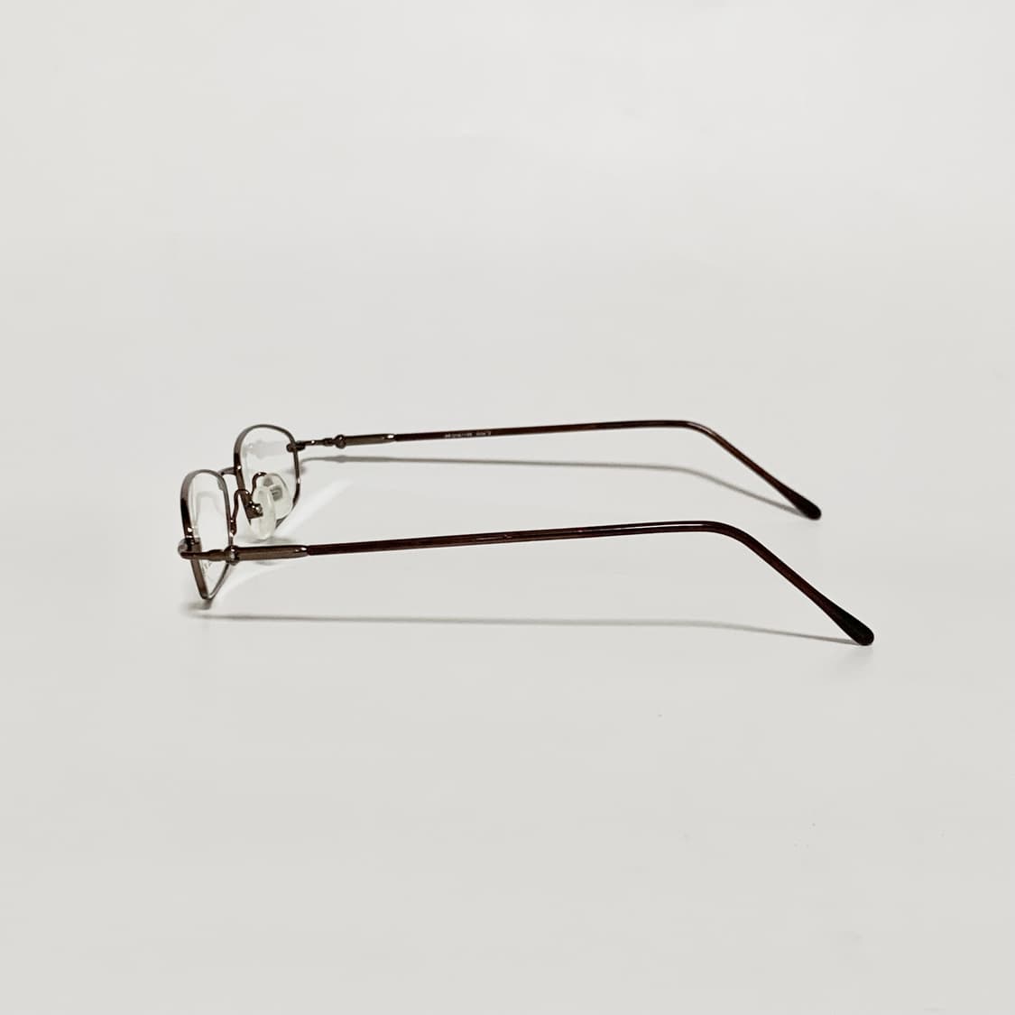 996 데드스탁 빈티지안경 초슬림 메탈 오벌 브라운 미니멀 180도 힌지 상품이미지5