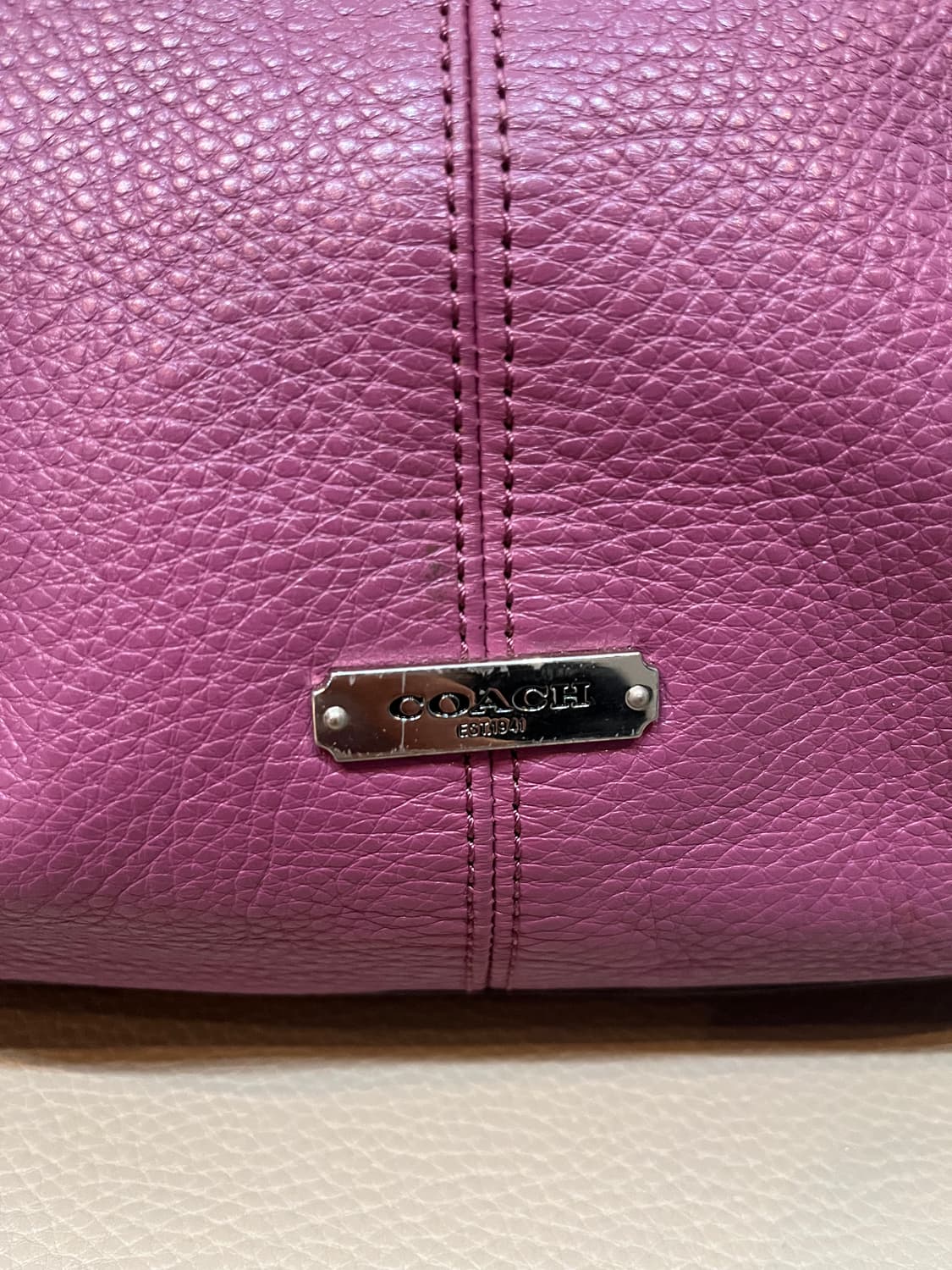 COACH 코치 퍼플 레더 숄더백  상품이미지2