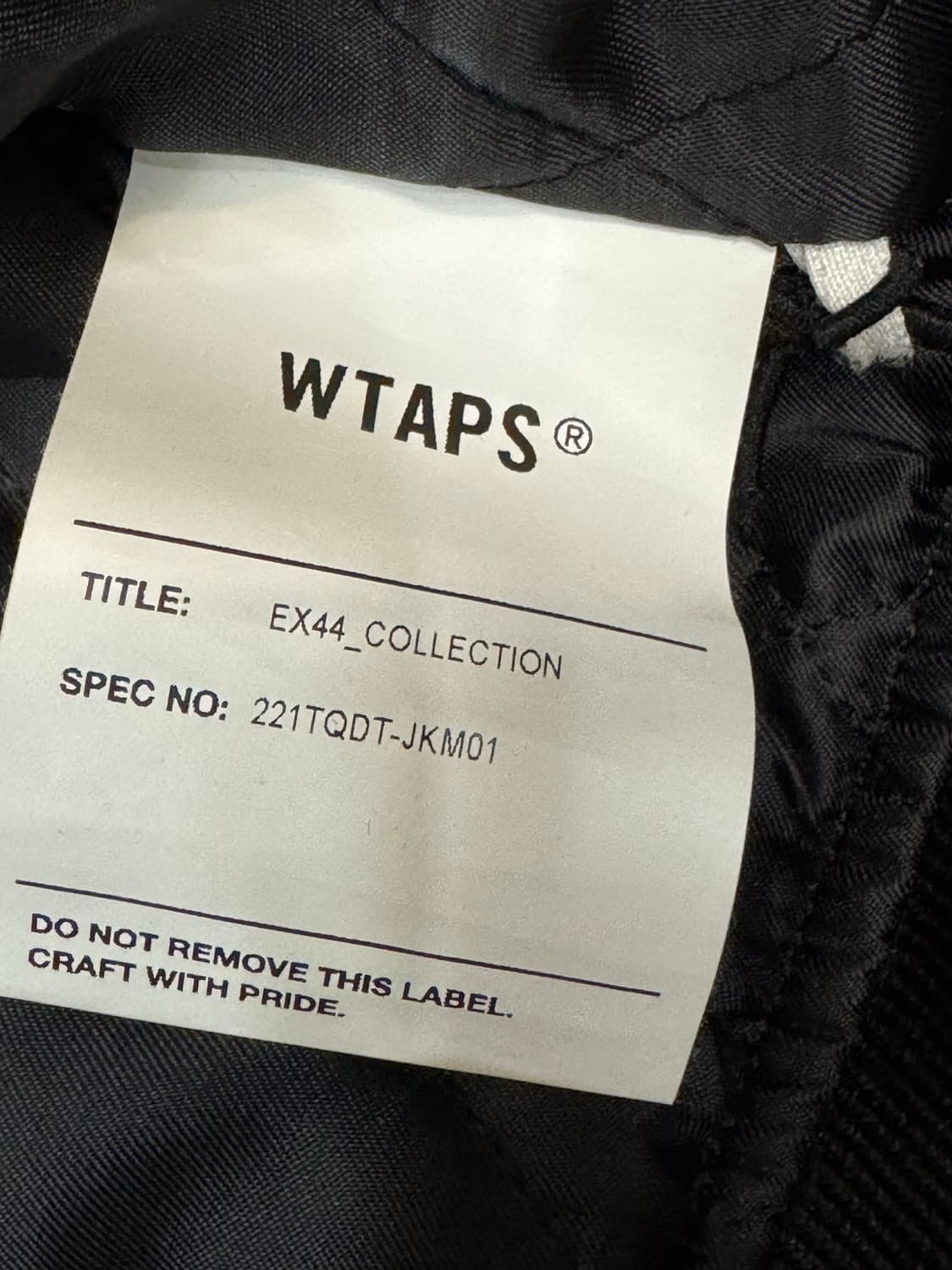 [3][XL] 더블탭스 크로스본 팀 자켓 블랙 상품이미지6