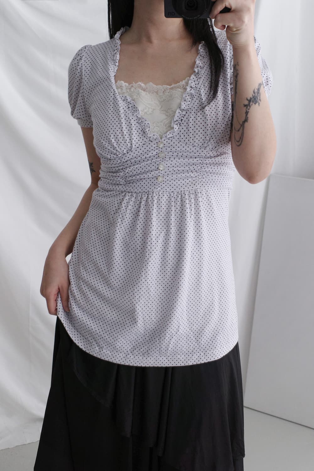 dot ribbon half T 상품이미지8