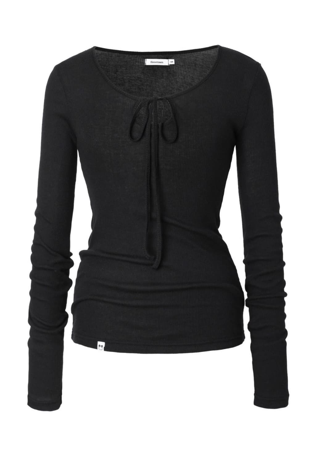 쓰리타임즈 헤이지탑 화이트, 블랙 M 상품이미지2