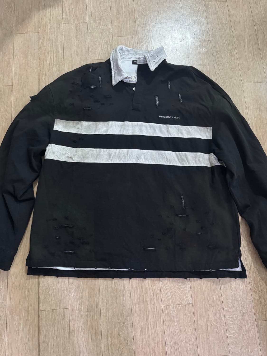 프로젝트gr 불리드 폴로 셔츠 블랙 상품이미지2