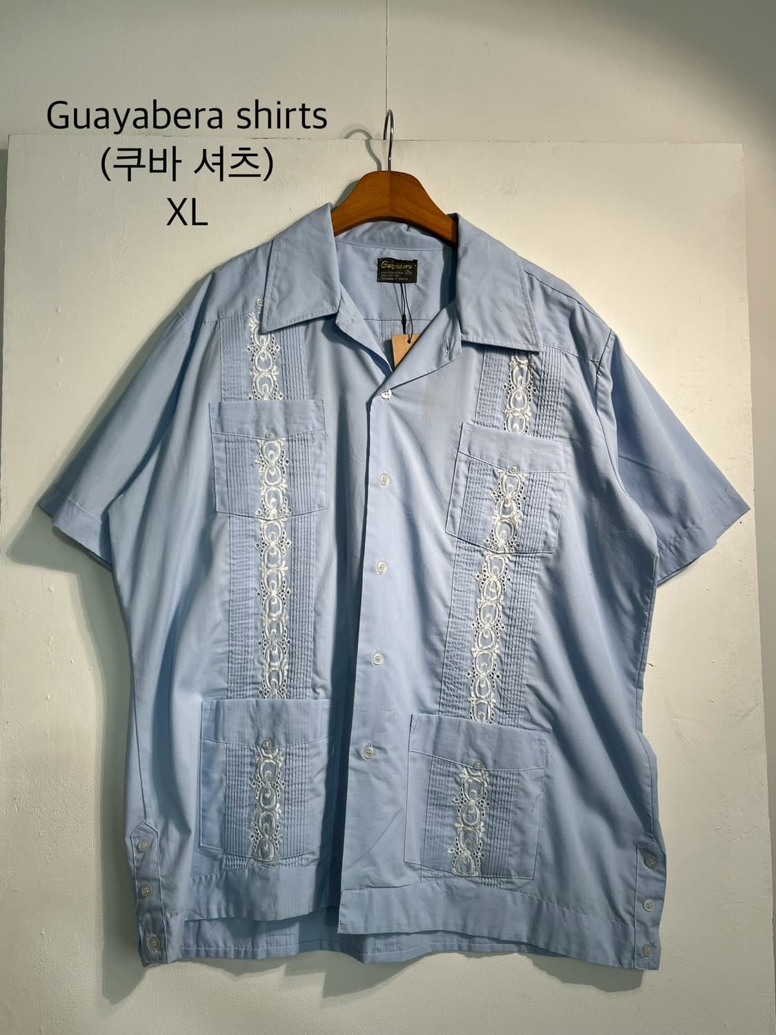 Guayabera shirts (쿠바 셔츠) XL 상품이미지1