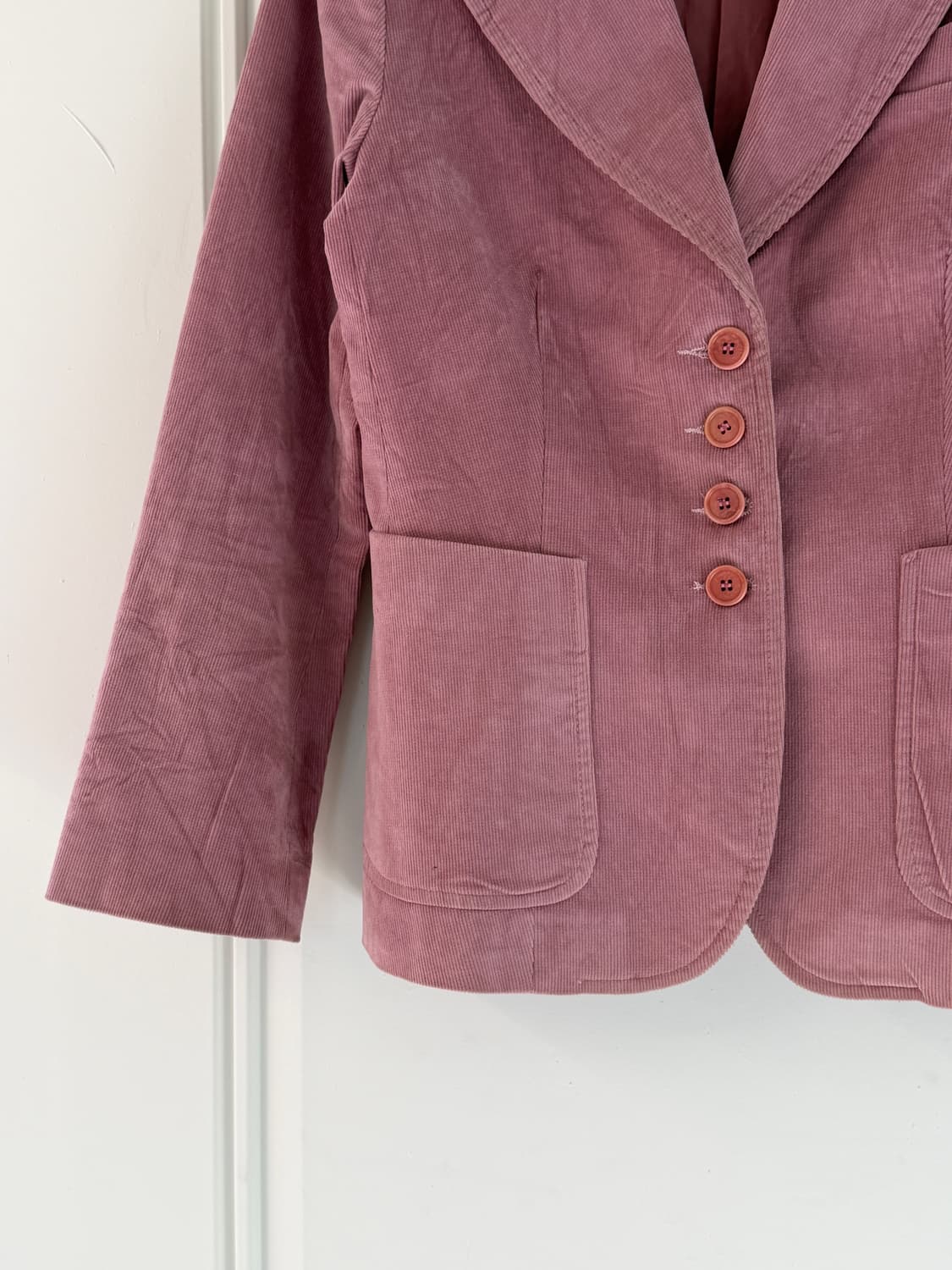 일본빈티지 핑크 클래식 코듀로이 블레이저 상품이미지7