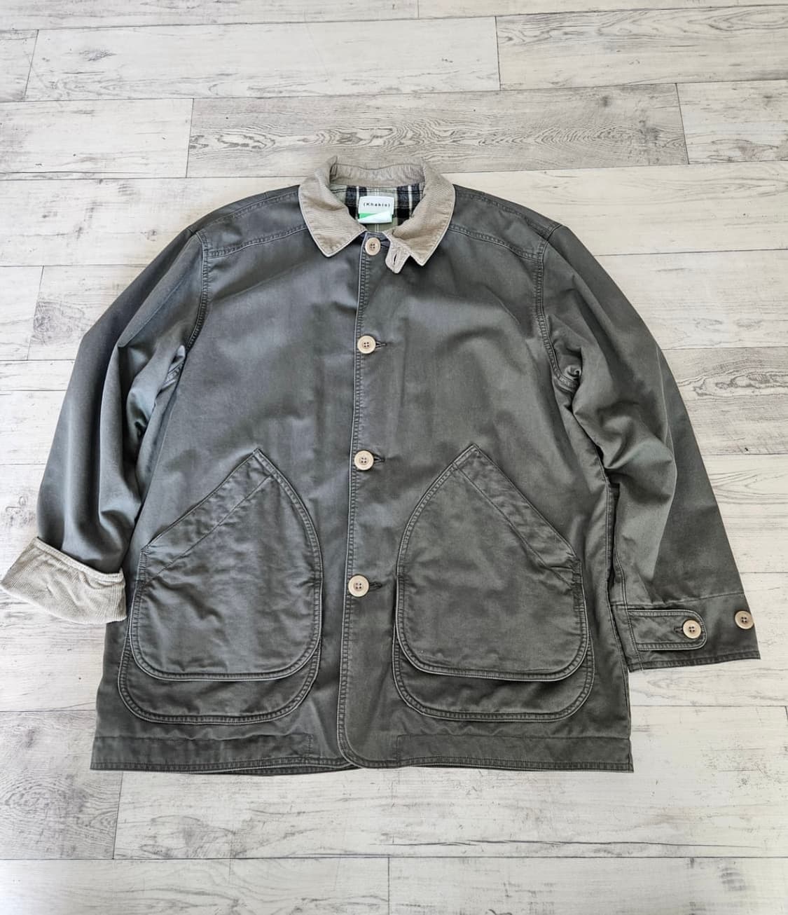 카키스 워시드 반 자켓 상품이미지1