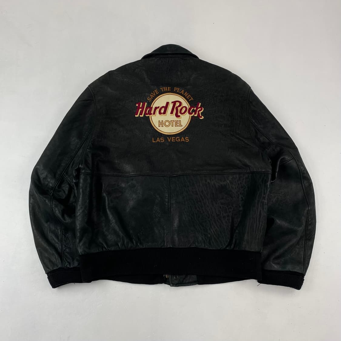 하드락호텔 라스베거스 빅로고 양가죽 레더 자켓 (100) 상품이미지2