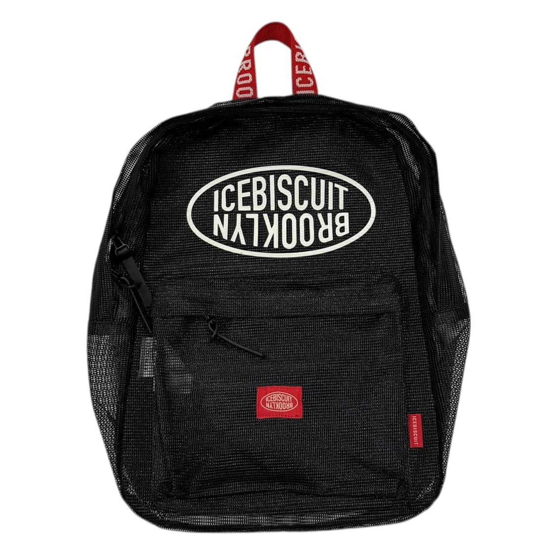 아이스비스킷 포켓 메쉬 백팩 가방 블랙 상품이미지1