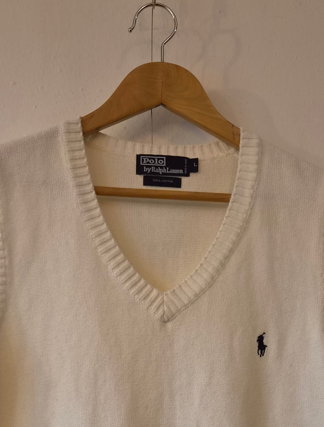 폴로바이랄프로렌 남성 브이넥코튼니트조끼 L사이즈 상품이미지1