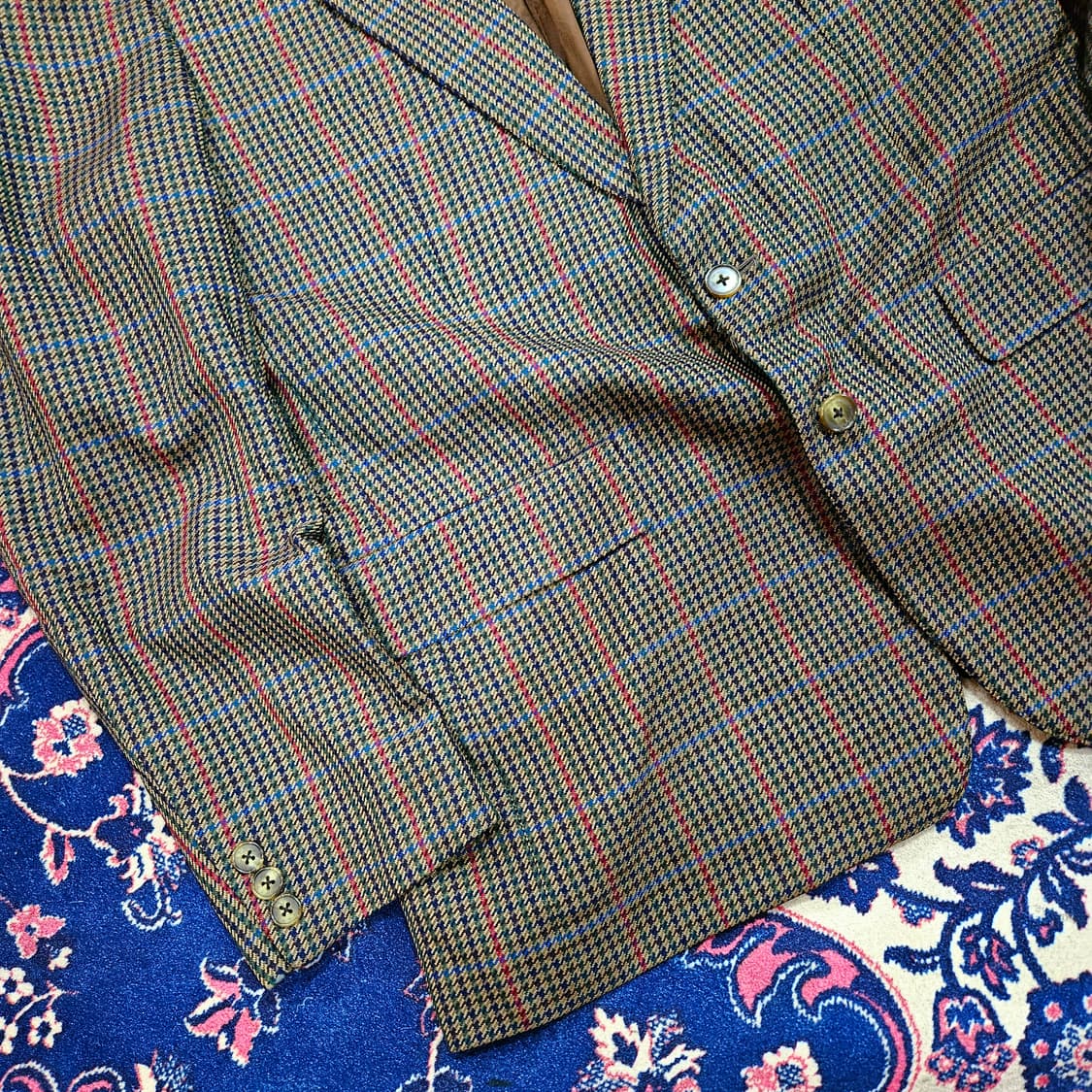 버버리스(Burberry's) 90's 울 100% 하운스투스 블레이져 상품이미지2