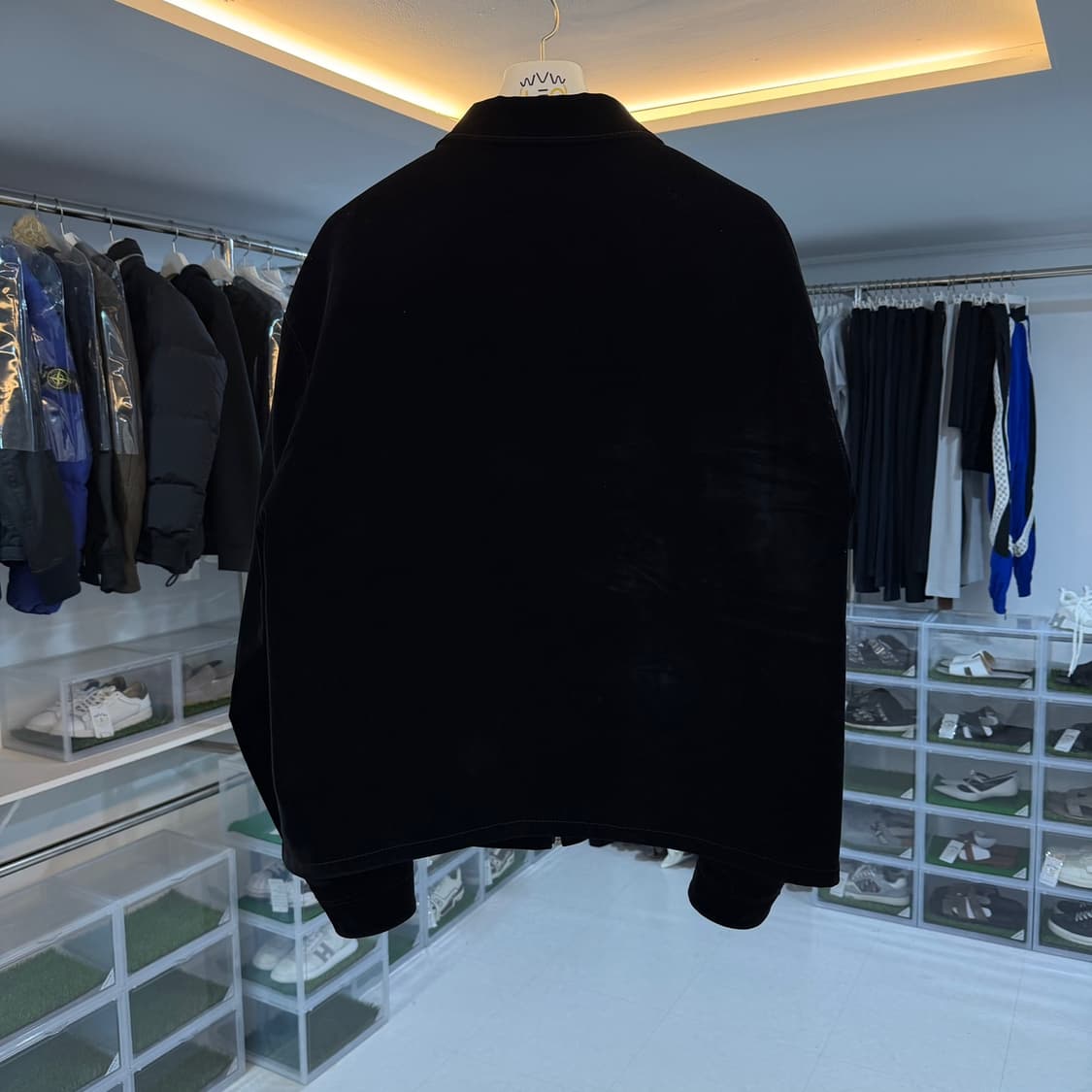 [리오브] 프라다 벨벳 코튼 블루종 자켓 상품이미지2