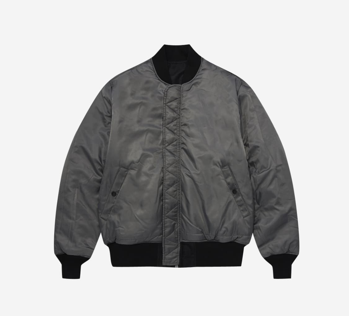 알파 인더스트리 ma-1 플라이트 자켓 블랙 건메탈 라이닝 m 상품이미지3