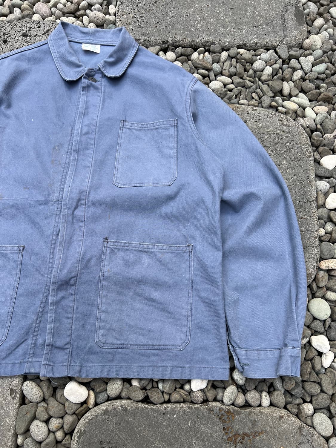 OLD WASHING BLUE VINTAGE FRENCH 프렌치워크자켓 상품이미지5