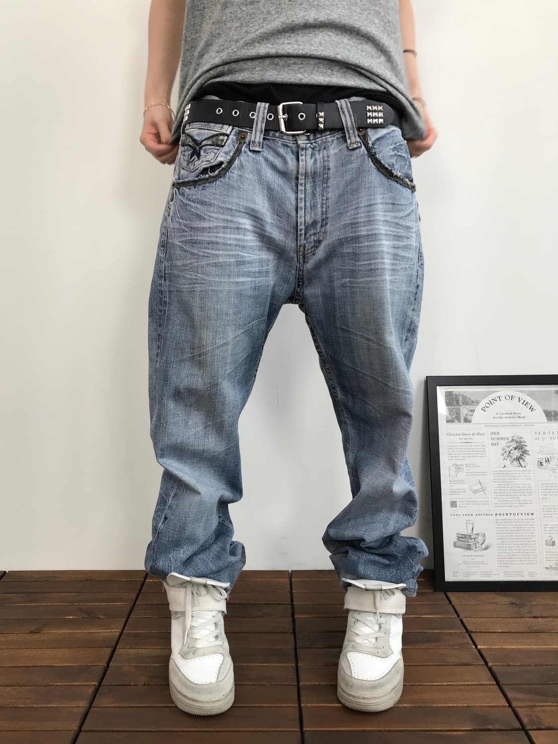 Origin Y2K Embroidery Denim Pants 상품이미지3