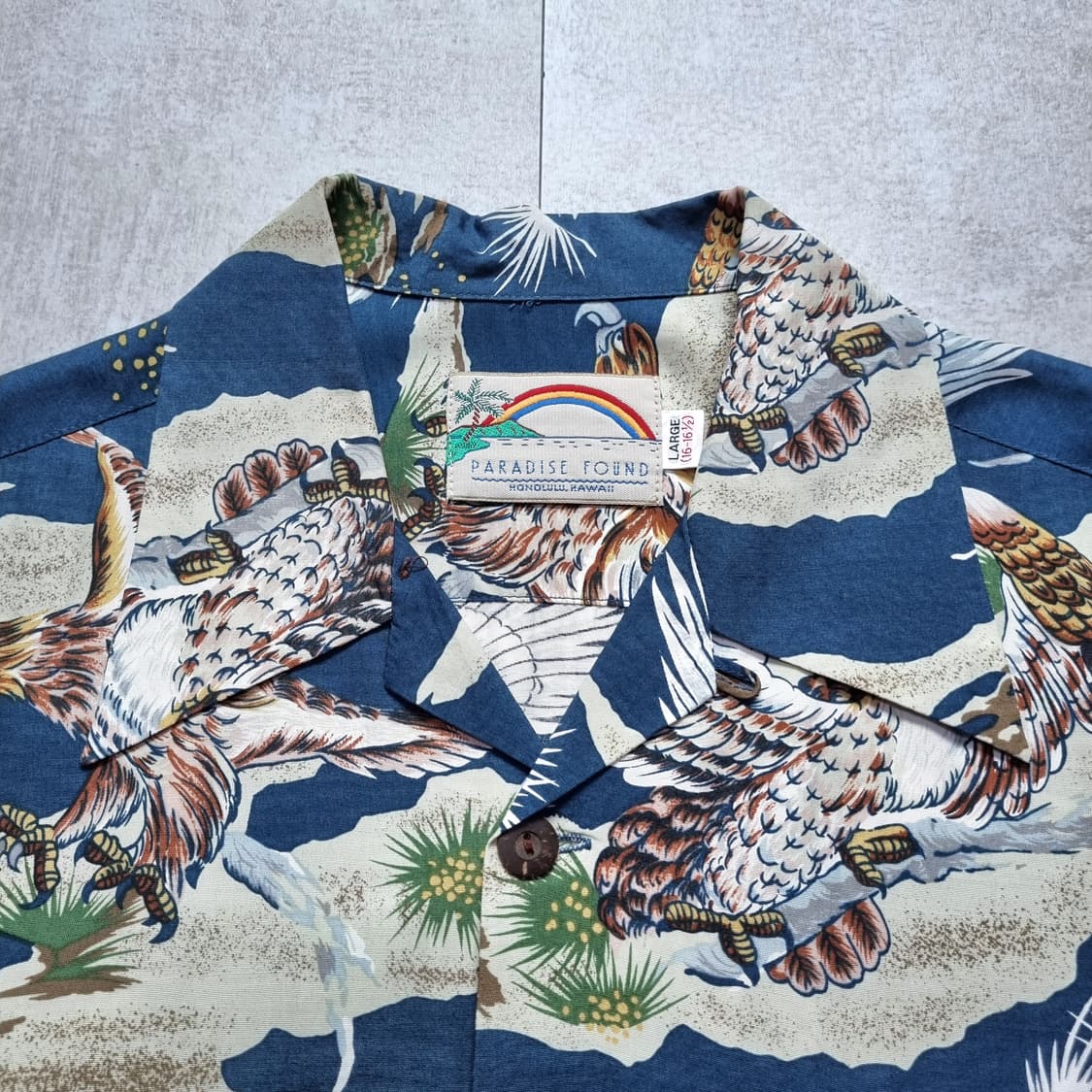 80s Paradise Found Hawaiian Shirt L sz 상품이미지3