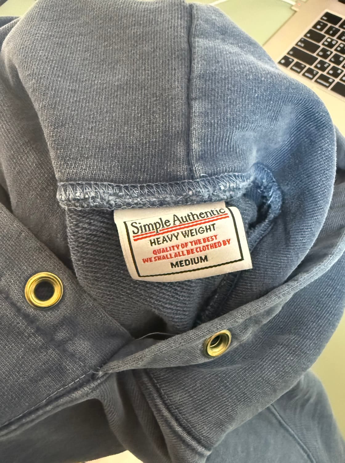 빈티지 워싱 블루 후드티 상품이미지3