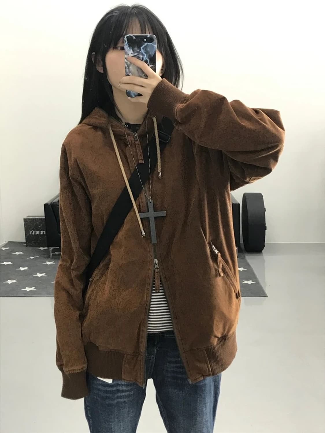 트릭시 00’s 빈티지 퍼안감 후드집업 자켓 상품이미지1