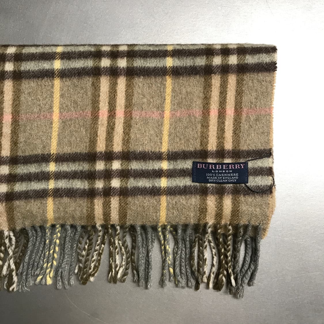 버버리 정품 캐시미어 머플러 그린 상품이미지2