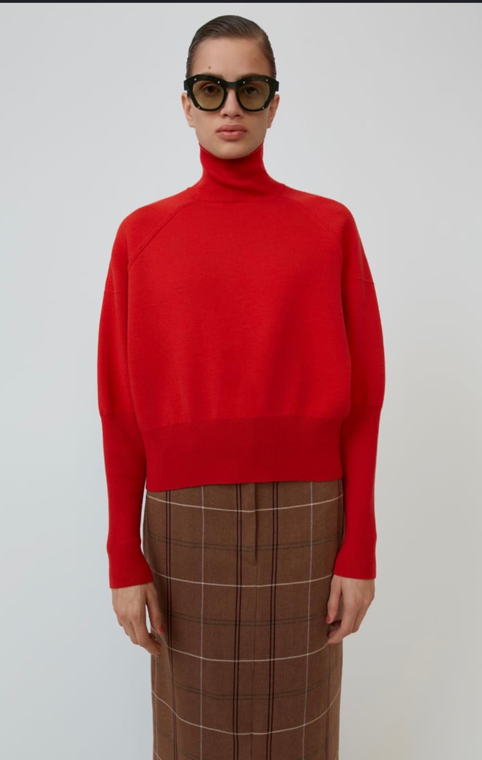 ACNE STUDIOS 아크네 레드 터틀넥 울 니트 풀오버 스웨터 XXS 상품이미지2