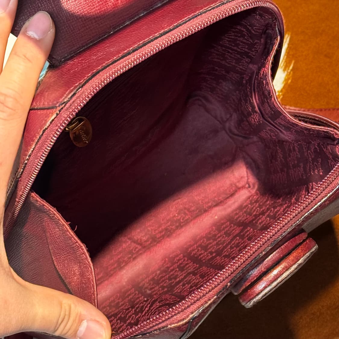 Cartier 까르띠에 레더 백팩 버건디 상품이미지5